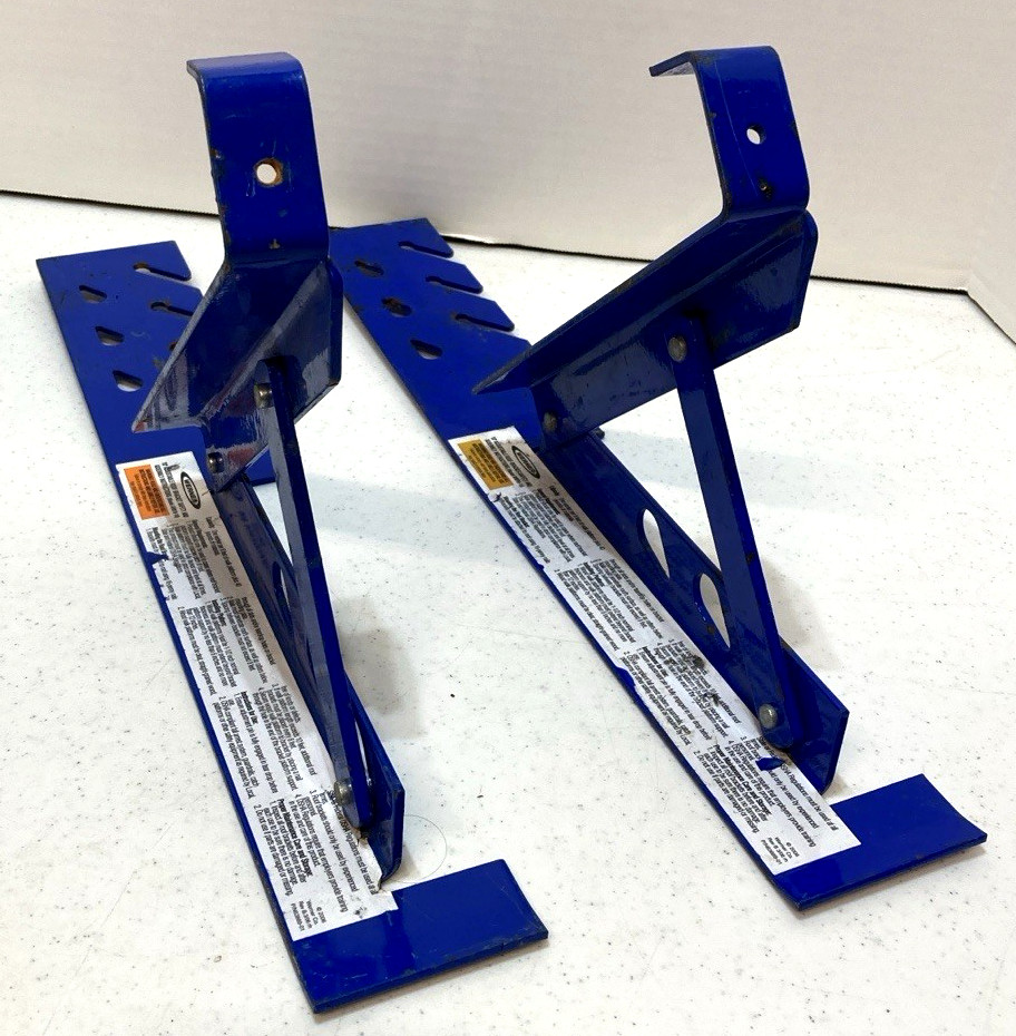 ** 1 PAIR ** Of WERNER ARB20-10 BLUE 10″ Roof Jack Brackets Adjustable 3 Ways