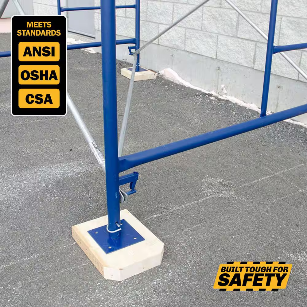 6 In. X 6 In. X 4.5 In. Steel Scaffolding Base Plate, Tool/Equipment for Standar