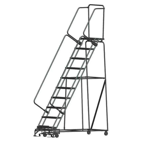 NEW! Ballymore 133in H Steel Ladder-10 Step Expanded Metal-450lb Load Cap!!