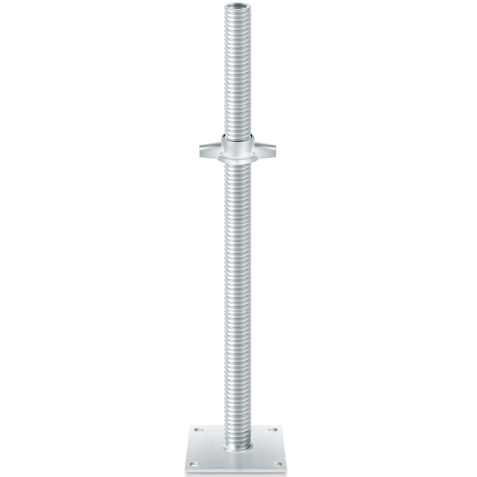 24″ Adjustable Leveling Jacks for Scaffolding – Hollow Screw Jacks with Base Pla