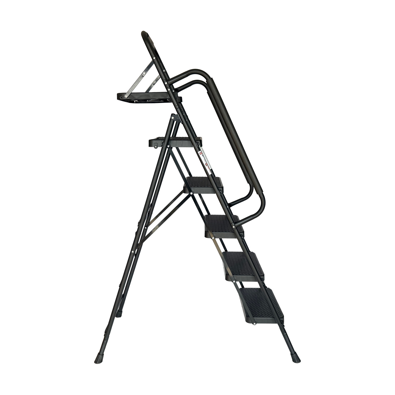 Step Ladder Folding Step Stool with Wide Anti-Slip Pedal Sturdy Steel Ladder