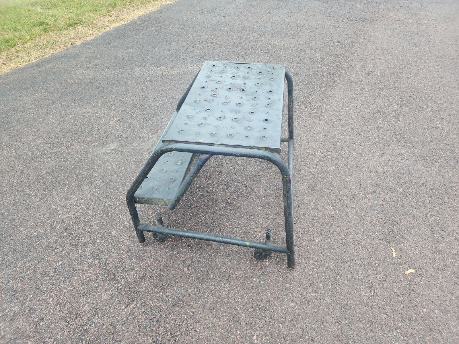 2 Step Rolling Metal Warehouse Ladder/Steps