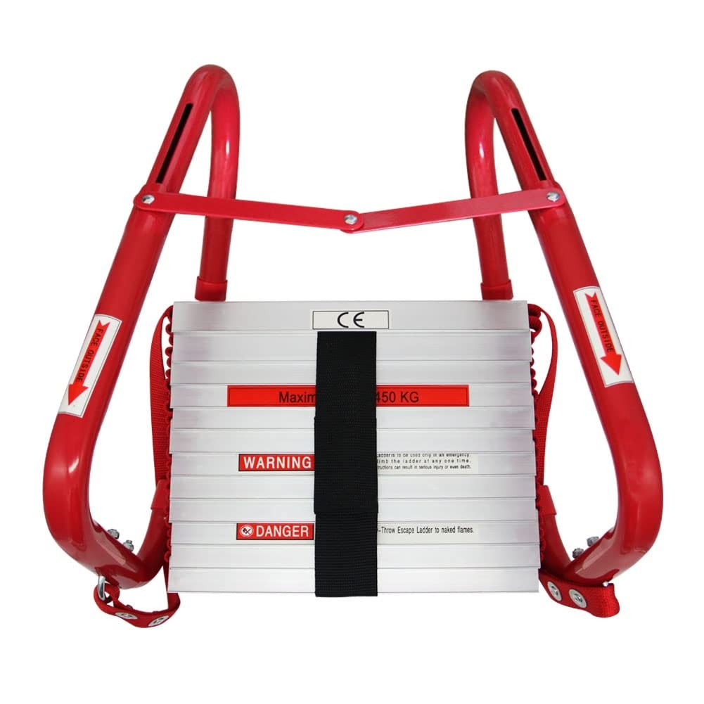 Hausse Retractable 2 Story Fire Escape Ladder 13 Feet 724190825600
