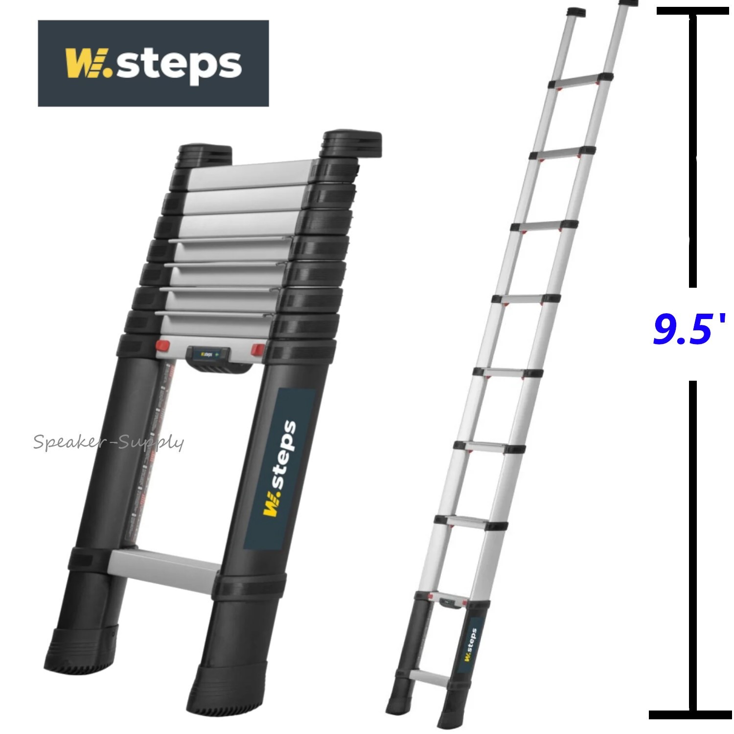 W.Steps 9.5 Ft Telescopic Extendable Ladder Prime 72230-585