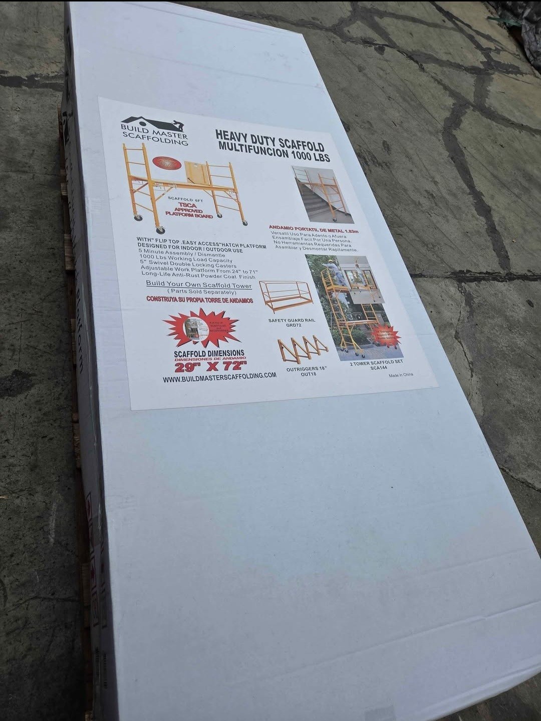 Heavy Duty Scaffold Tower Rolling 1000 lbs Capacity