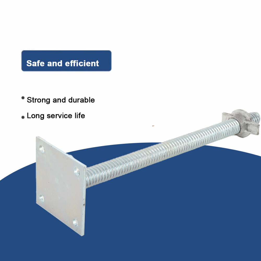 Adjustable Leveling Jacks 18″ Scaffolding Solid Screw Jack with Base Plate 4Pcs