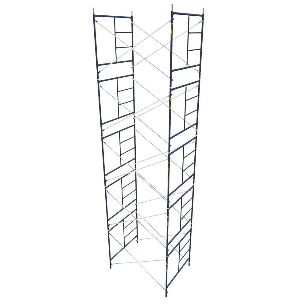 5-Story Scaffolding Set 5x7x5 Ft Stackable Steel Mason Bricklayer w/ Cross Brace