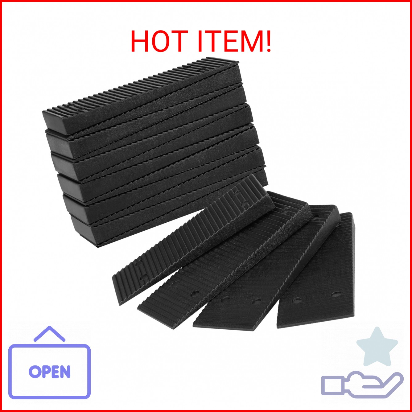 Plastic Leveling Wedges (16pcs, 3.15″) – DIY Furniture Shims & Appliance Leveler