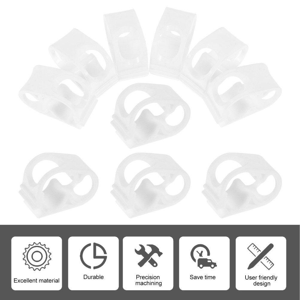 10Pcs White Silicone Shut Off Clips Hose Clamps for Beer Wine Tubing Control