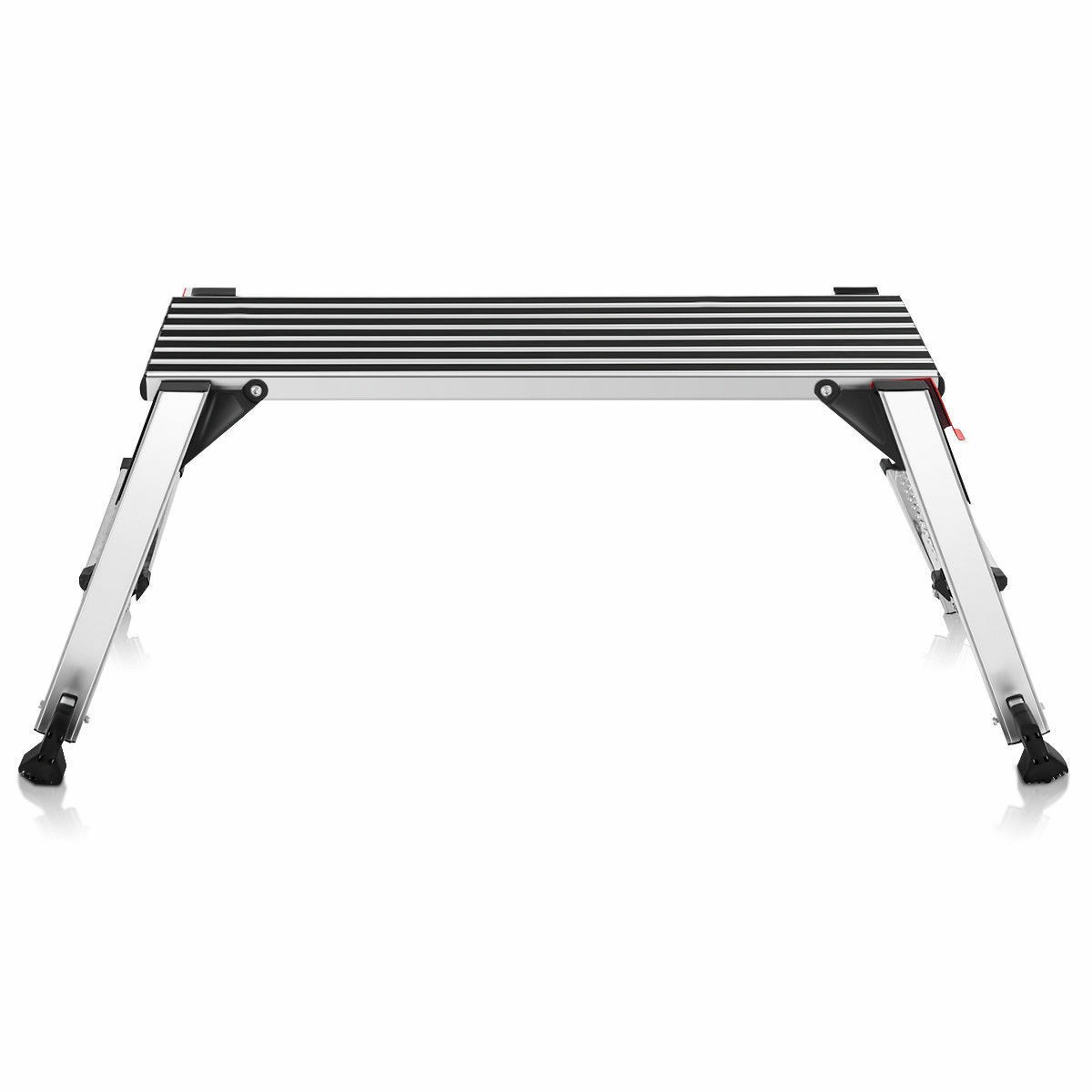 330lbs Aluminum Step Stool Folding Bench Work Platform Non-slip Drywall Ladder