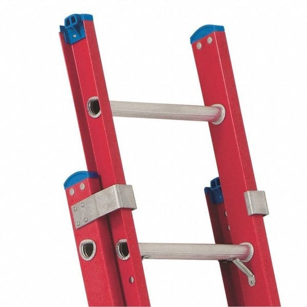 Westward 44Yy60 24 Ft Fiberglass Extension Ladder, 300 Lb Load Capacity