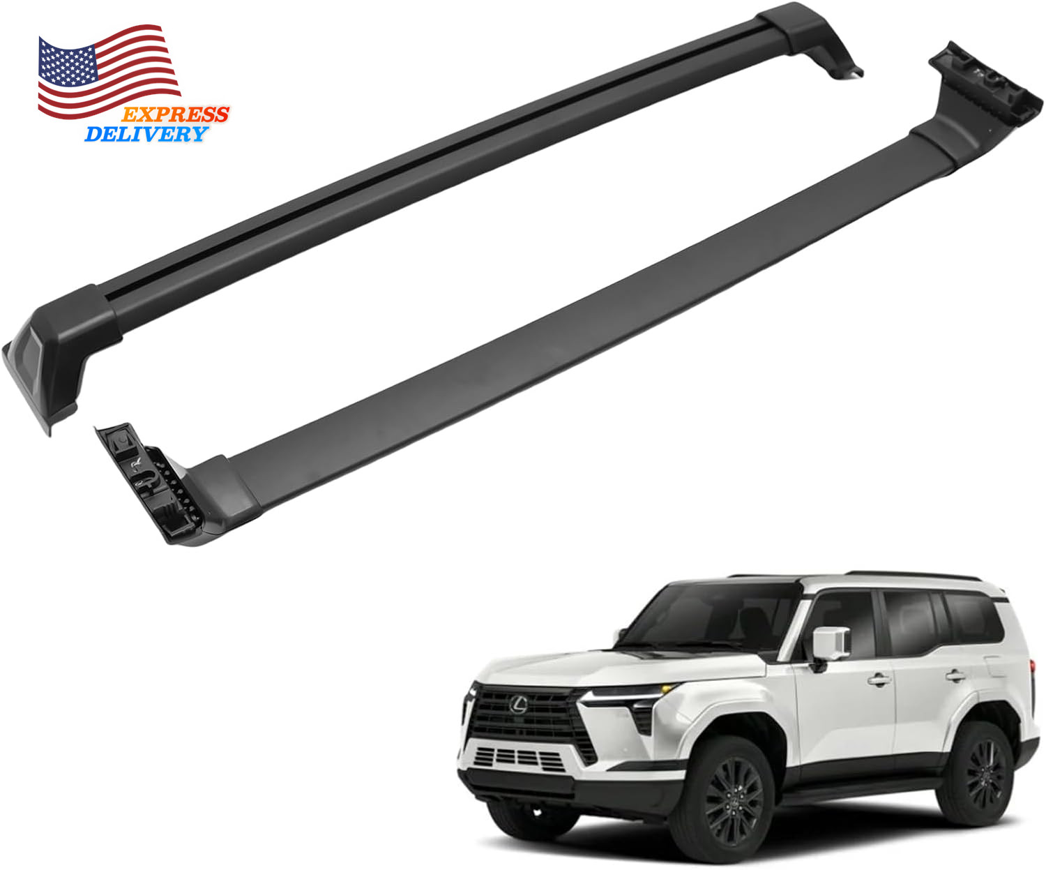 Roof Rack Cross Bars for 2024-2026 Lexus GX550 Premium Luxury w/Flush Roof Rails
