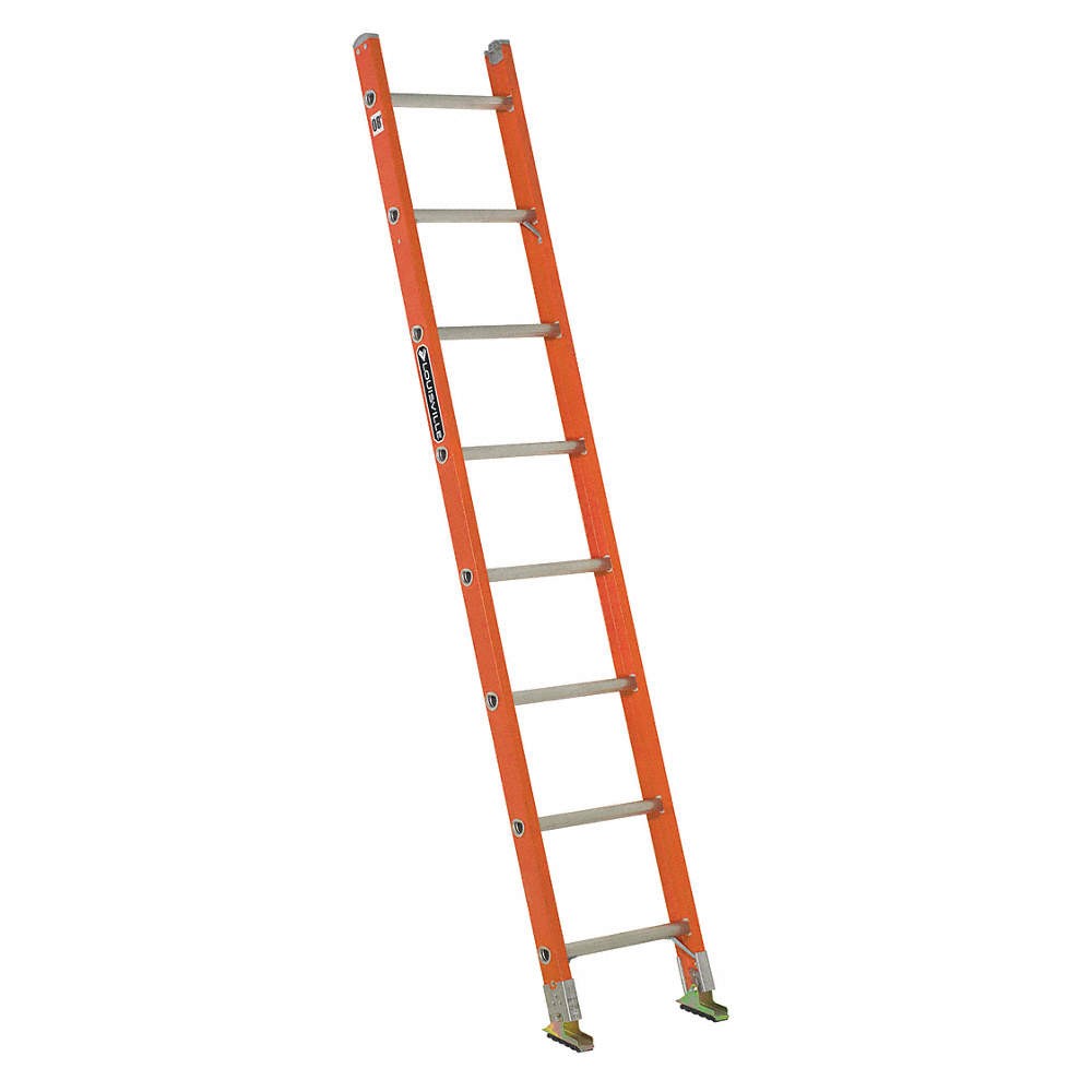 LOUISVILLE FE3108 Straight Ladder,8 ft.,300 lb.,Fg 36Y415