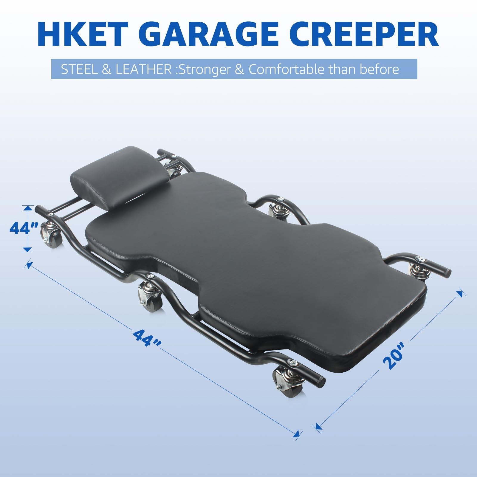 HKTE 44 inches Heavy Duty Garage Creeper, Low Profile Design, Durable Metal F…
