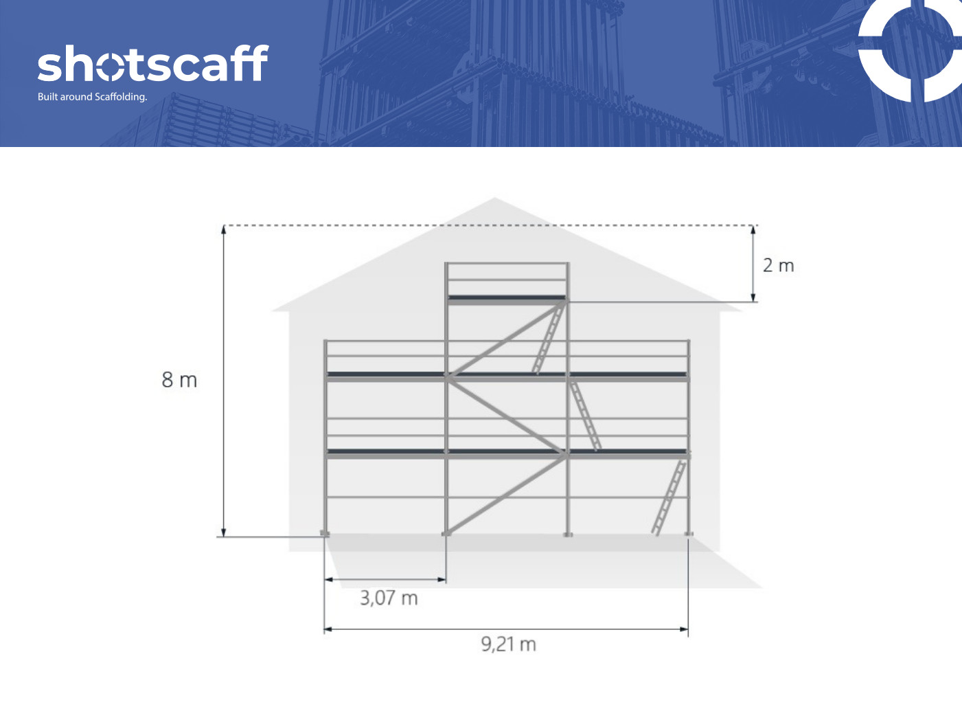 8x9m scaffolding gable scaffolding Alu-scaff 73 scaffolding