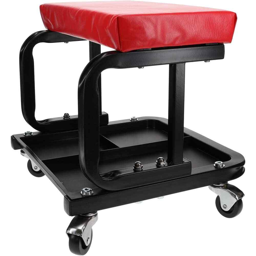 260 Lb Capacity, 4 Wheel Creeper Seat with Tray Steel, 14″ High x 14 Wide