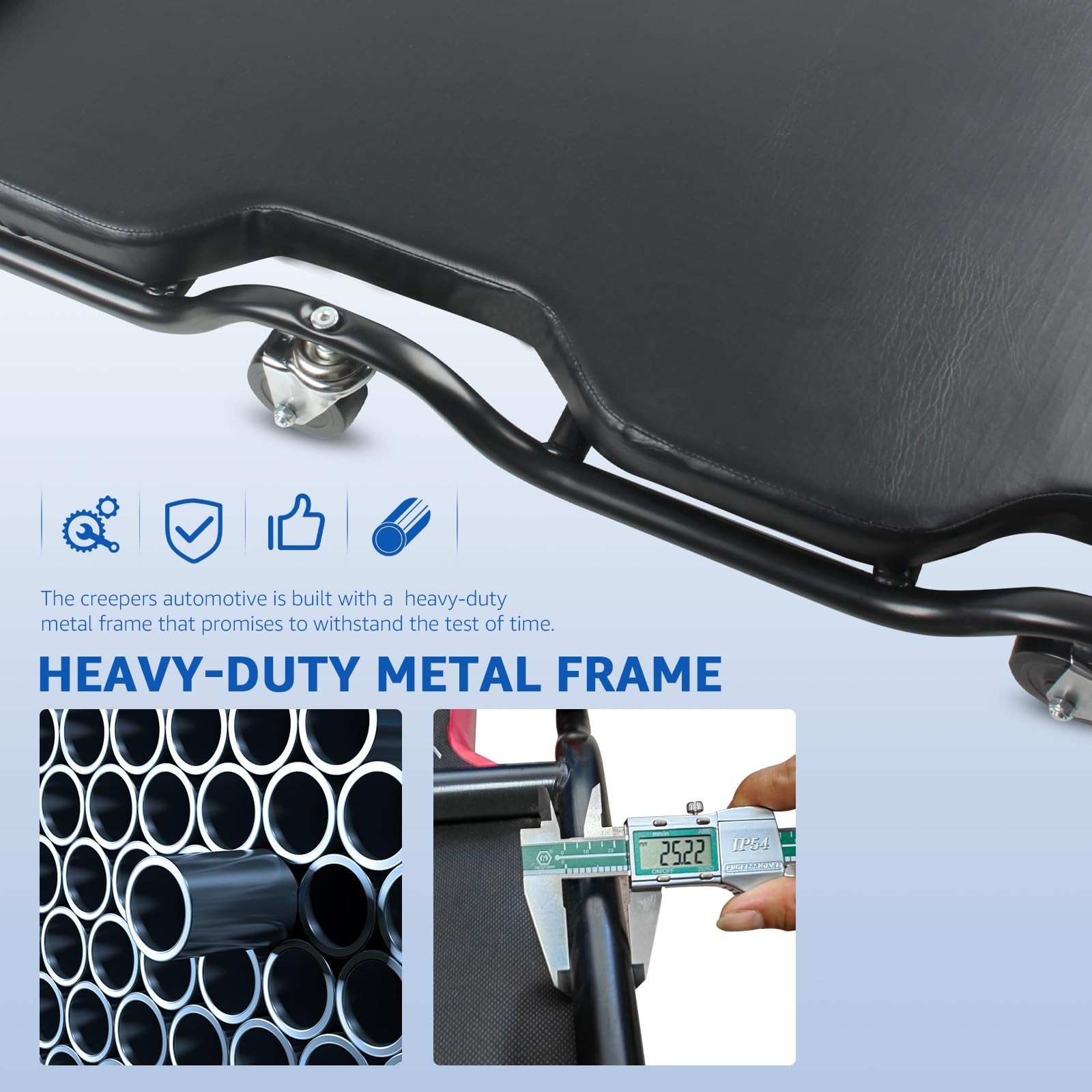 HKTE 44 inches Heavy Duty Garage Creeper, Low Profile Design, Durable Metal F…