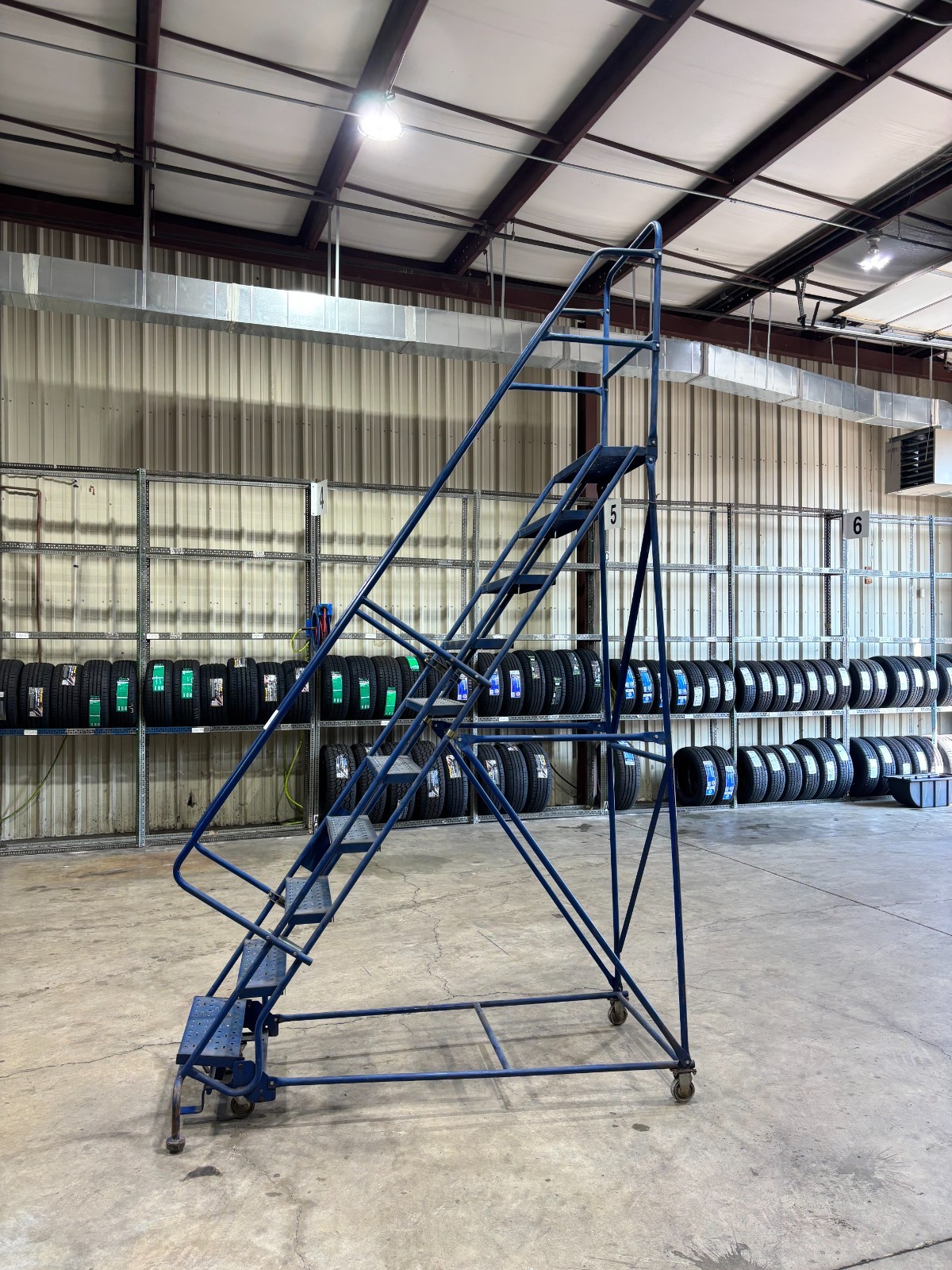 Louisville Ladder Steel Rolling Warehouse Ladder 350 lb OSHA Compliant