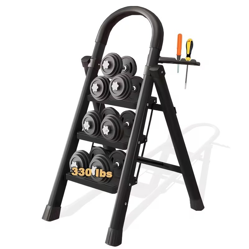 [Durable Folding Ladder] 330 Lbs Capacity, Durable, Lightweight 2/3/4/5-Step