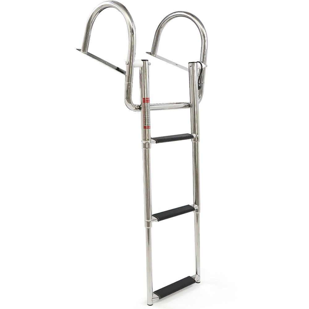 2/3/4/5 Step Boat Ladder Stainless Steel Telescoping Folding Dock Ladder