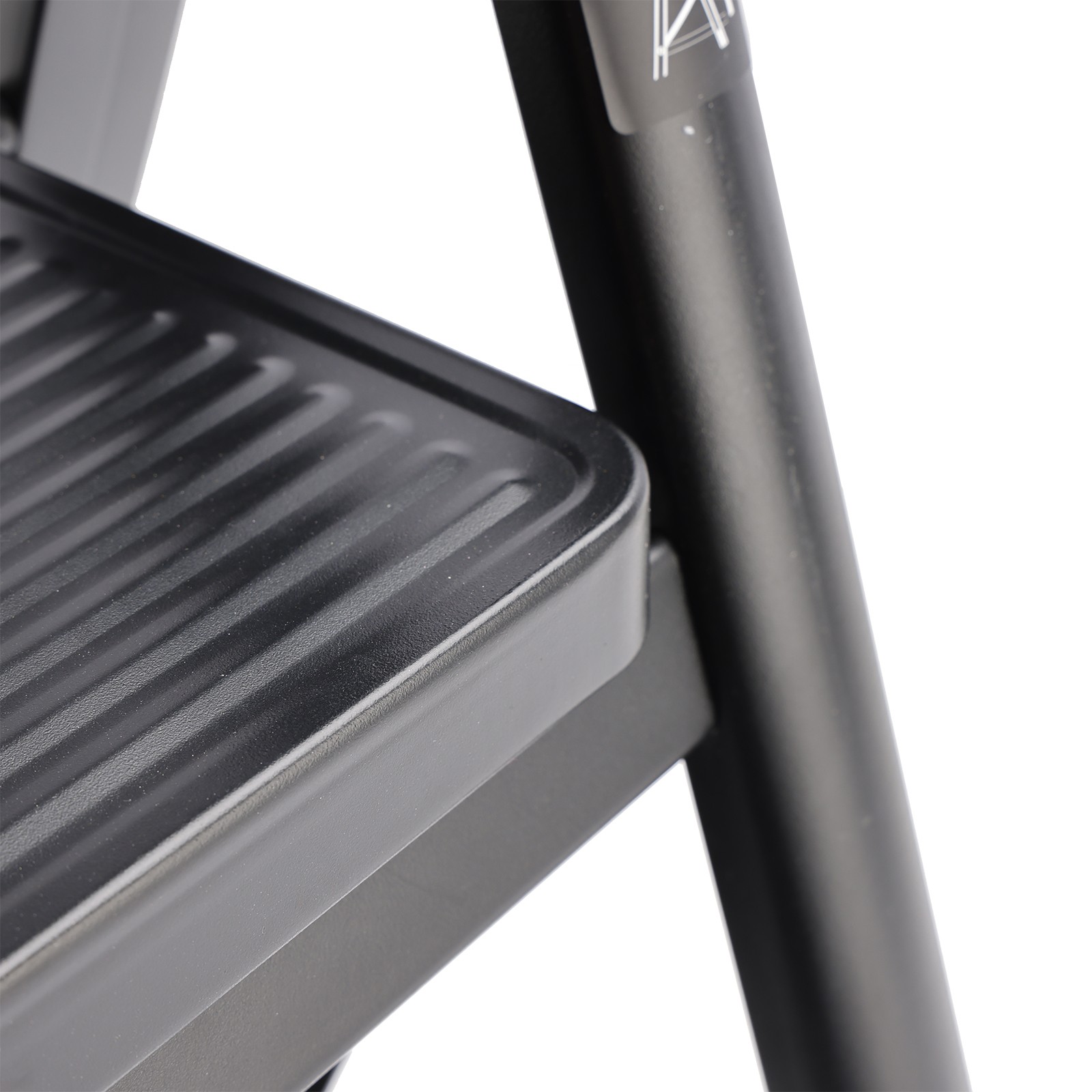 Stepladder, 2 Tiers, Foldable, Aluminum, Wide, Lightweight, Compact, Ladder.