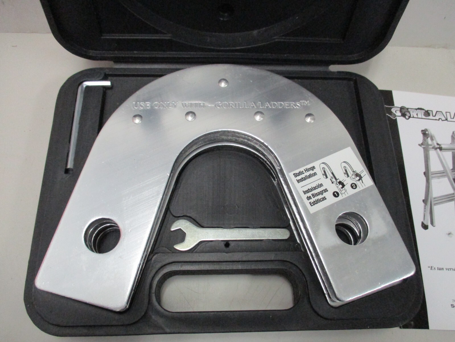 Gorilla Ladder Static Hinge Kit With Storage Box, 2 Hinges, Allen Key and Wrench