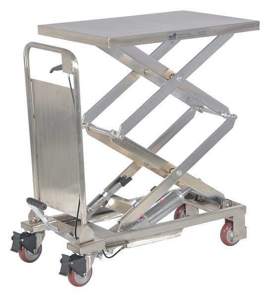VESTIL CART-200-D-PSS Scissor Lift Table, 220 lb. Cap, 17-1/2″W, 27-1/2″L