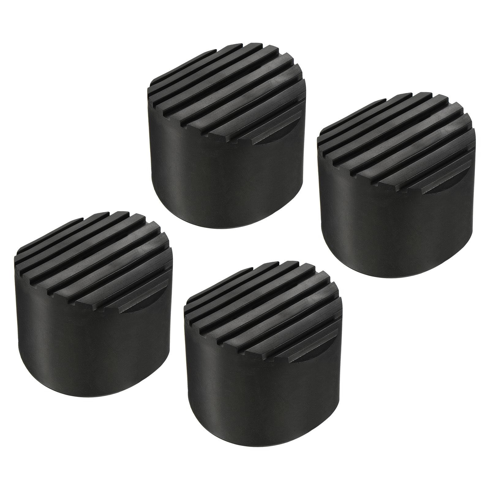 4Pcs 68mm ID Rubber Telescopic Ladder Non-Slip Feet Mat Pad Cover Cushion Black