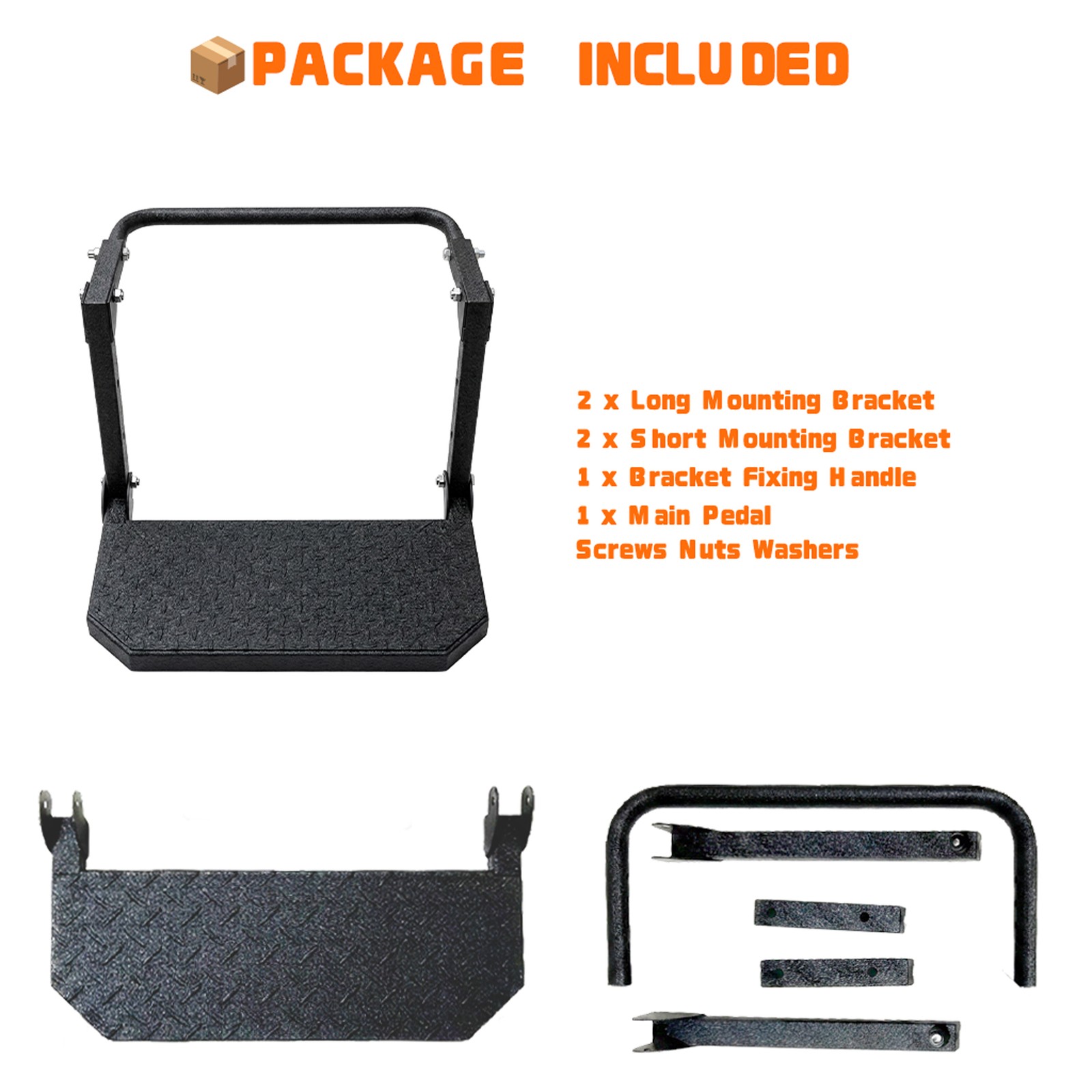 Folding Tire Mounted Step Side Step for Truck SUV&RV Fit Most 10.2-14.4in Tires