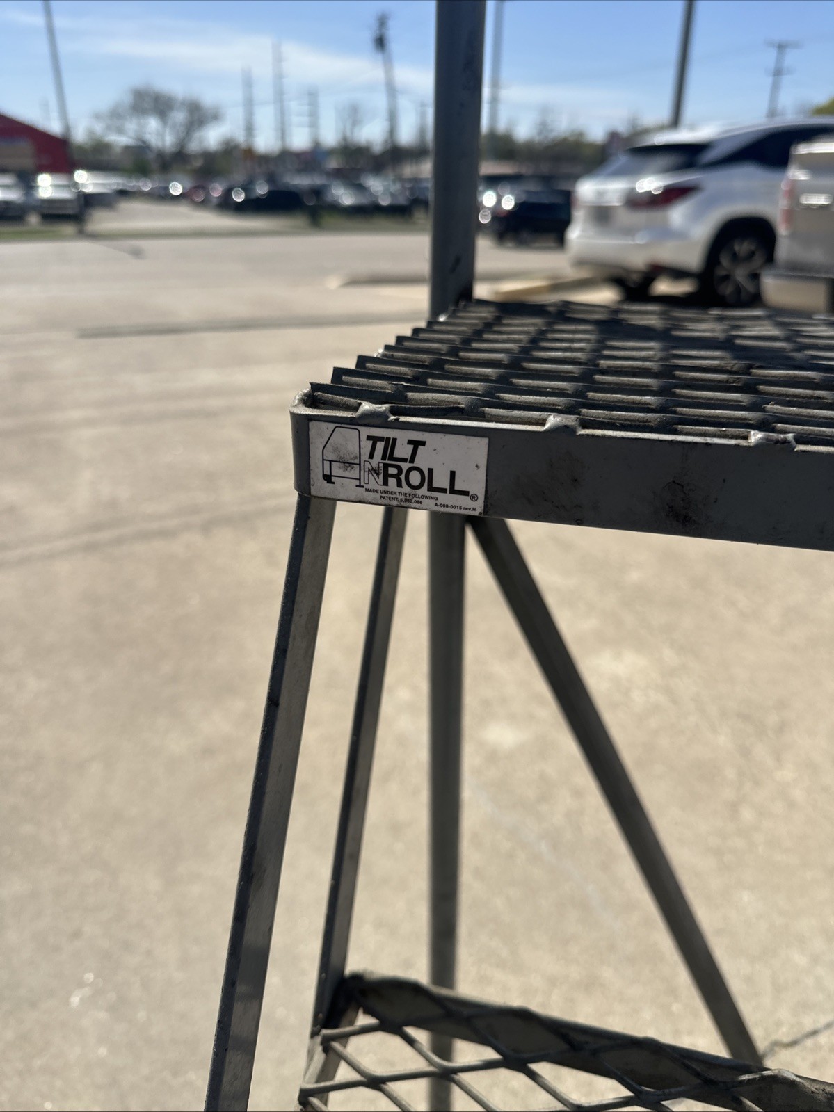 Uline H-5073A-10 Rolling Ladder Narrow Aisle 5 Step 10″ Platform 50″ Top Step