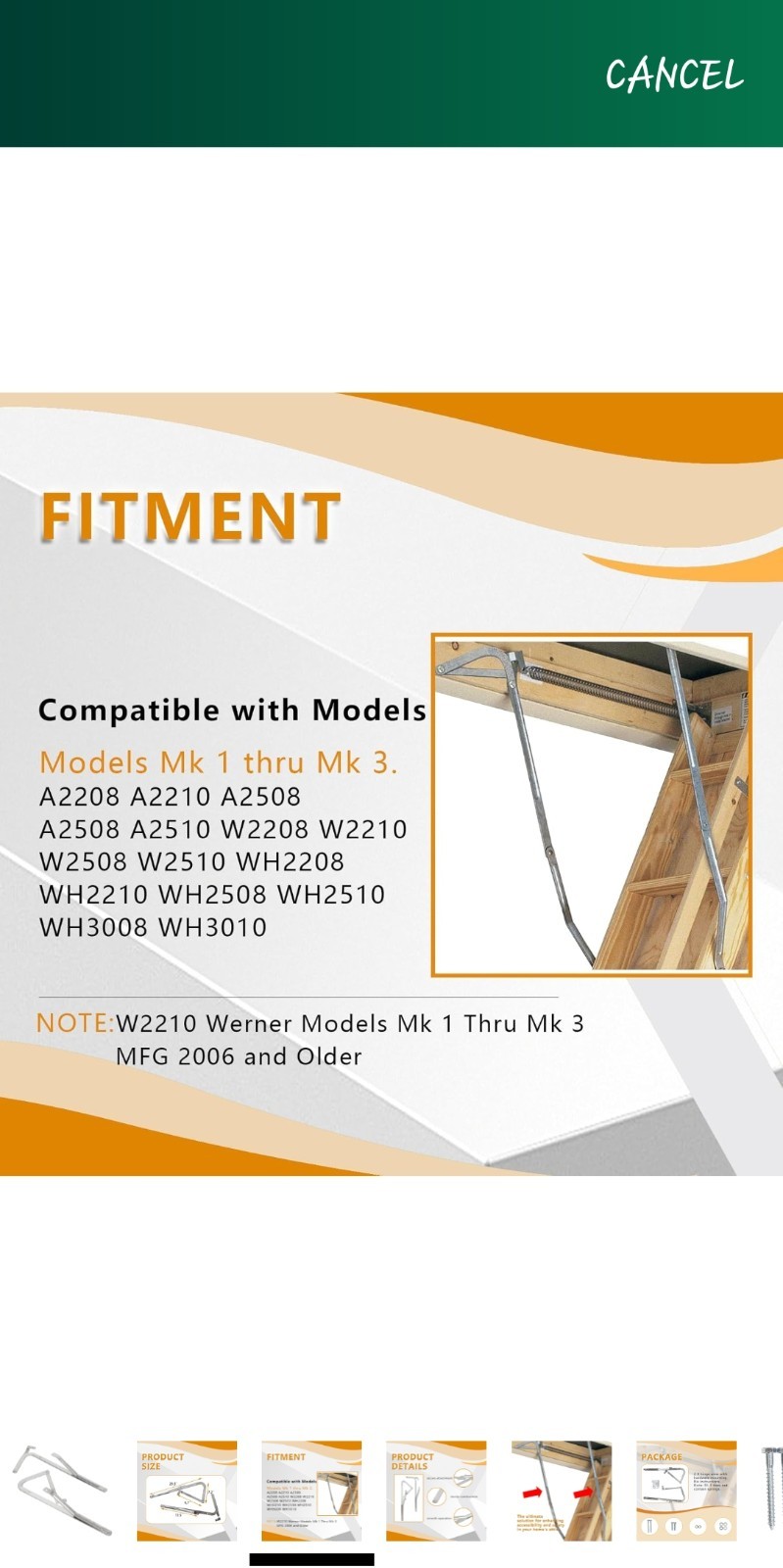 Access Ladder Spring Loaded Mechanism for Werner All Folding Models