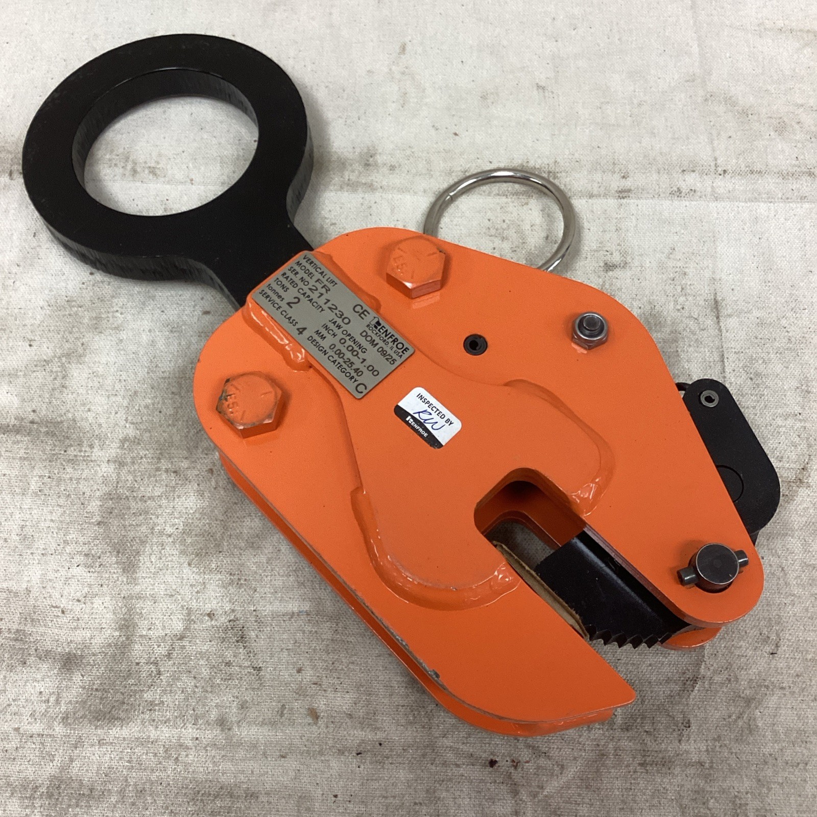 RENFROE FR-02.00-A Plate Clamp 4000lb Load Limit Load Ring