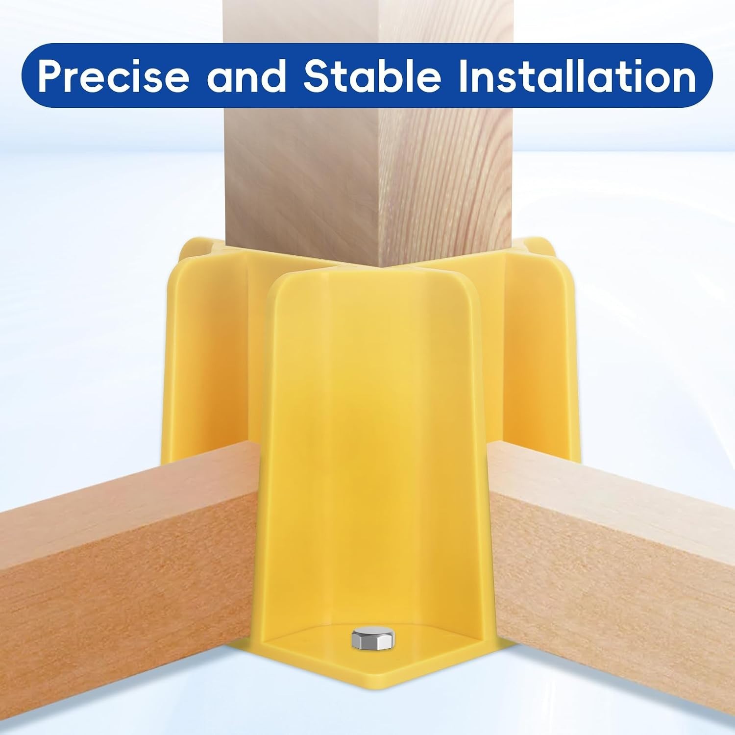 12 PACK Yellow Guardrail Base Boot w/ Toe Board Slot Fall Protection Scaffolding