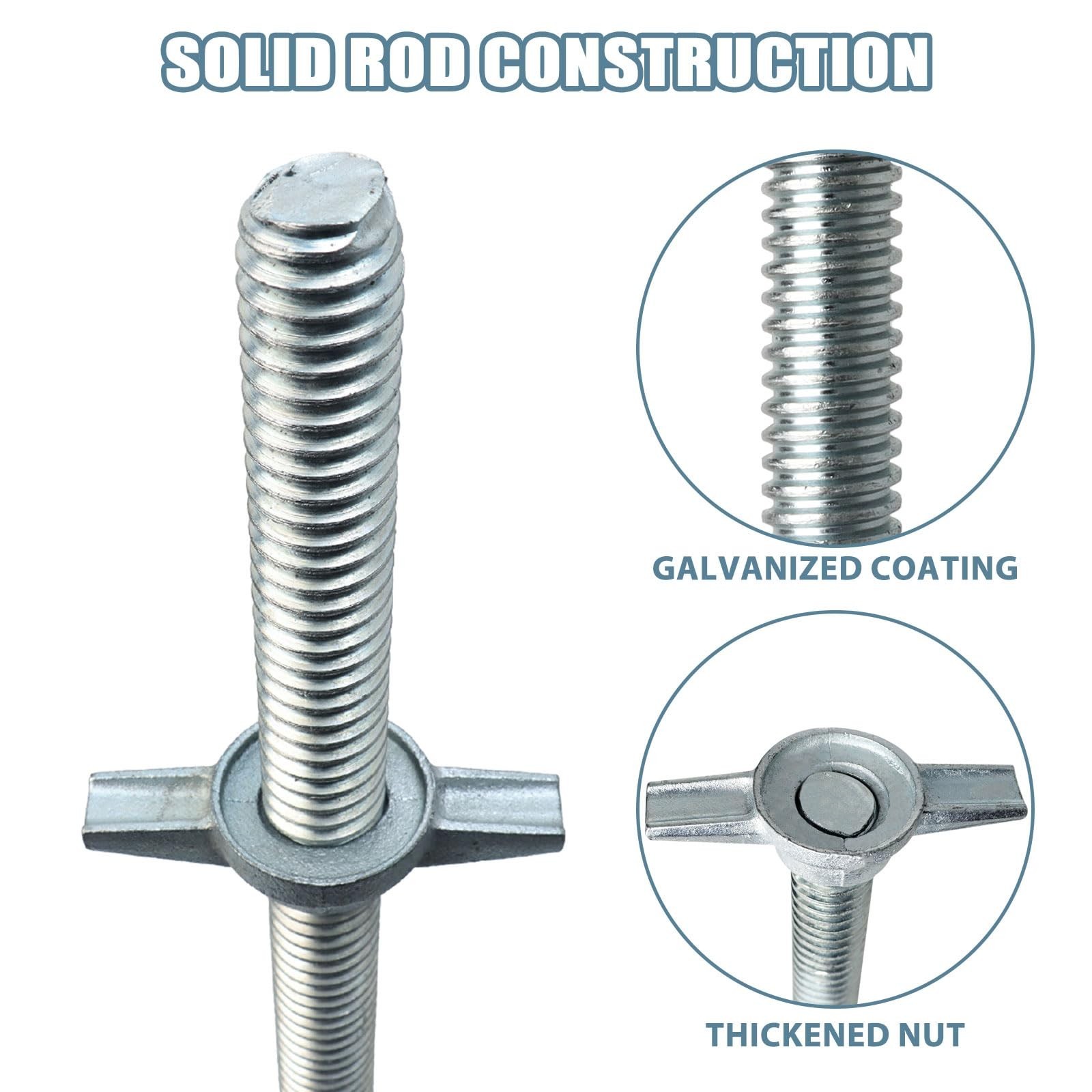 4 Pack Adjustable Scaffold Leveling Jacks 18.25″ – Heavy Duty Screw Jacks, Wide