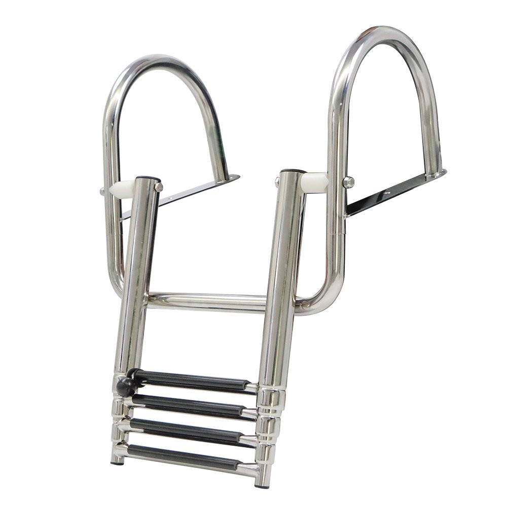 2/3/4/5 Step Boat Ladder Stainless Steel Telescoping Folding Dock Ladder