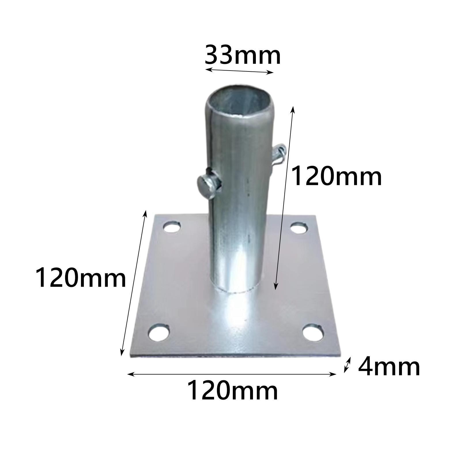 4Pcs Scaffold Base Plates 4.7×4.7inch Spare Parts Steel