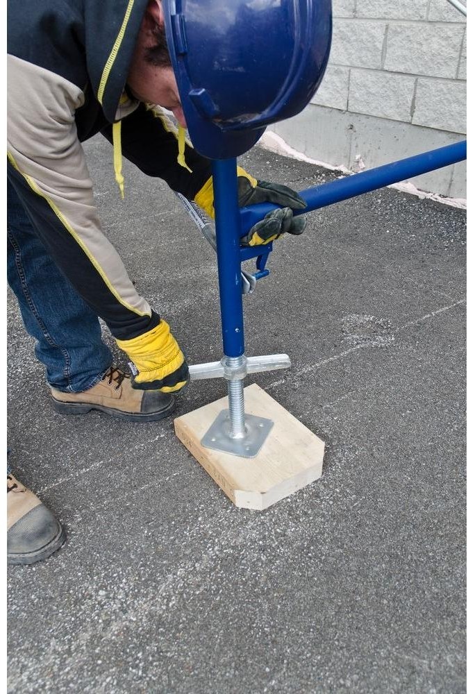 24″ Scaffolding Leveling Jack Steel Plate Base Adjustable Screw 8 Pack MetalTech