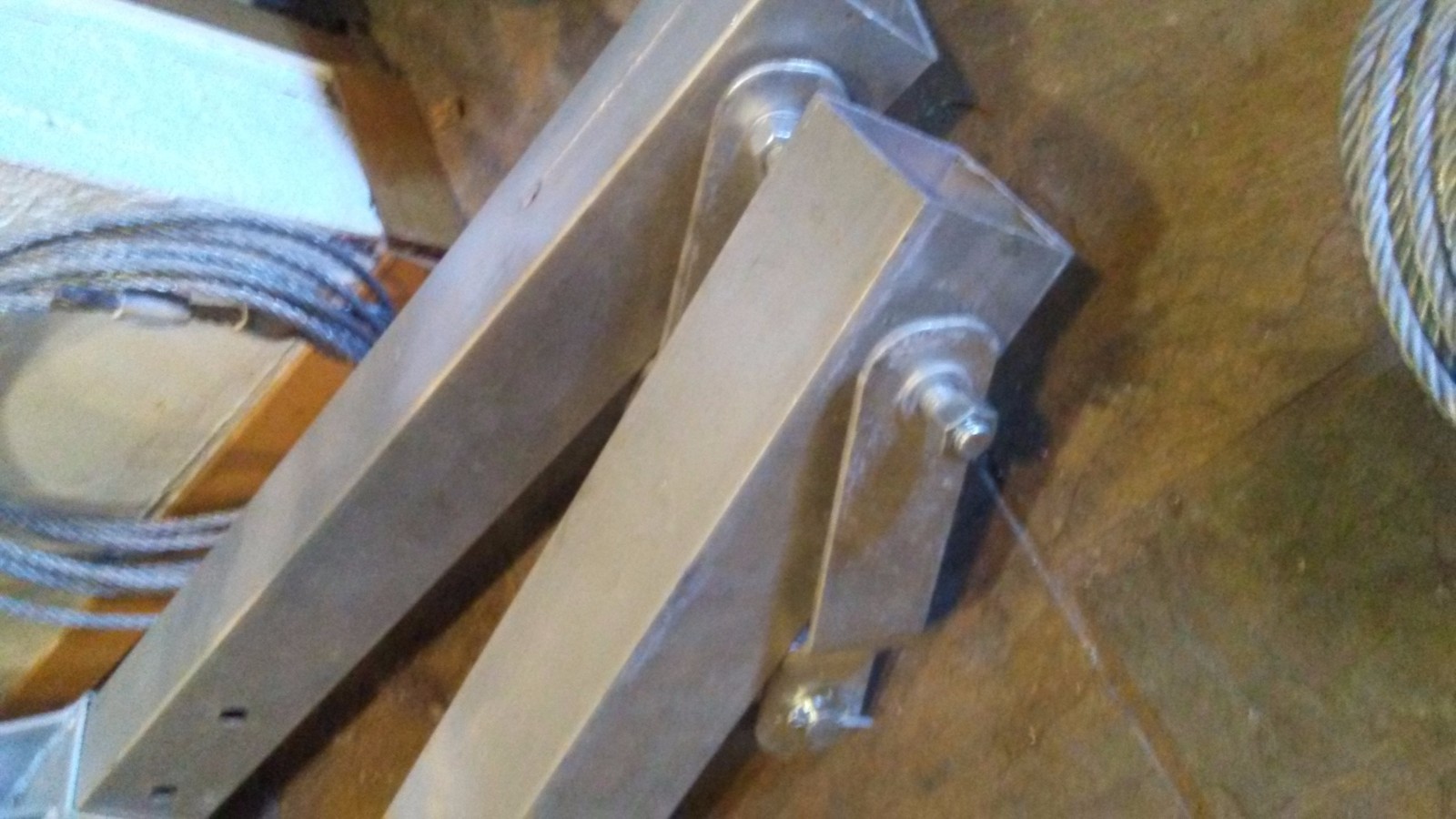 parapet clamp NEW, steel, galvanized, HIGH END real deal here 1 pair ( 2 clamps)