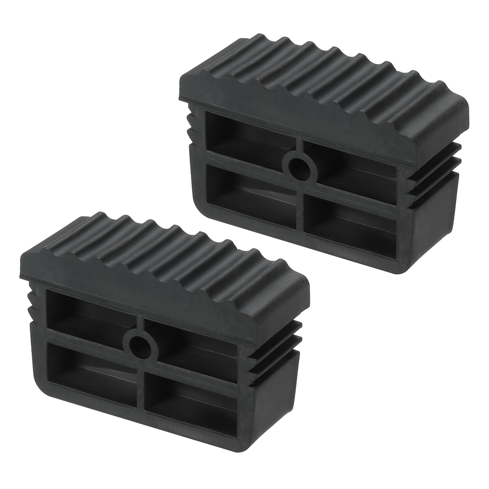 2Pcs Ladder Feet, Non Slip Extension Ladder Feet Rubber Pads Cover, Black