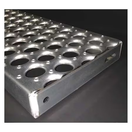Zoro Select 61G13102-Trd48 Anti-Slip Stair Tread, 48 In. L, 13 Gauge,