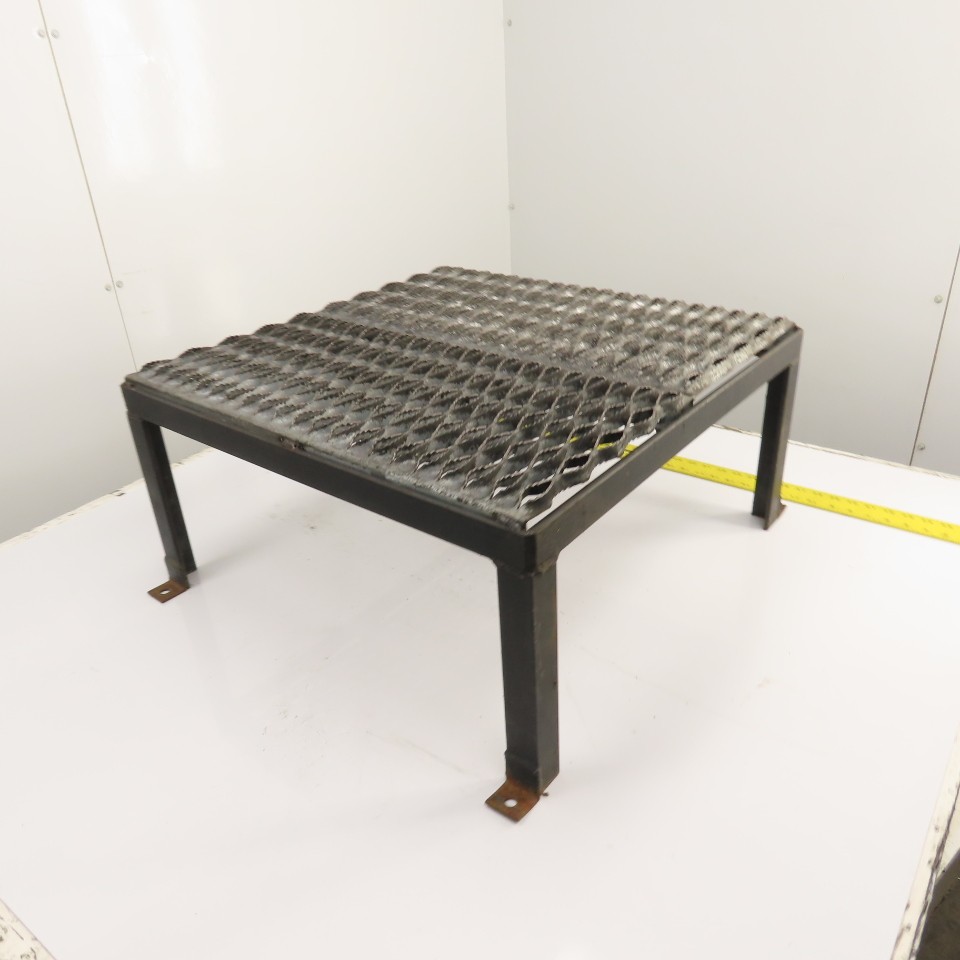 24″ x 24″ 1 Step Custom Industrial Machine Ladder Platform Top 12-1/4″ High