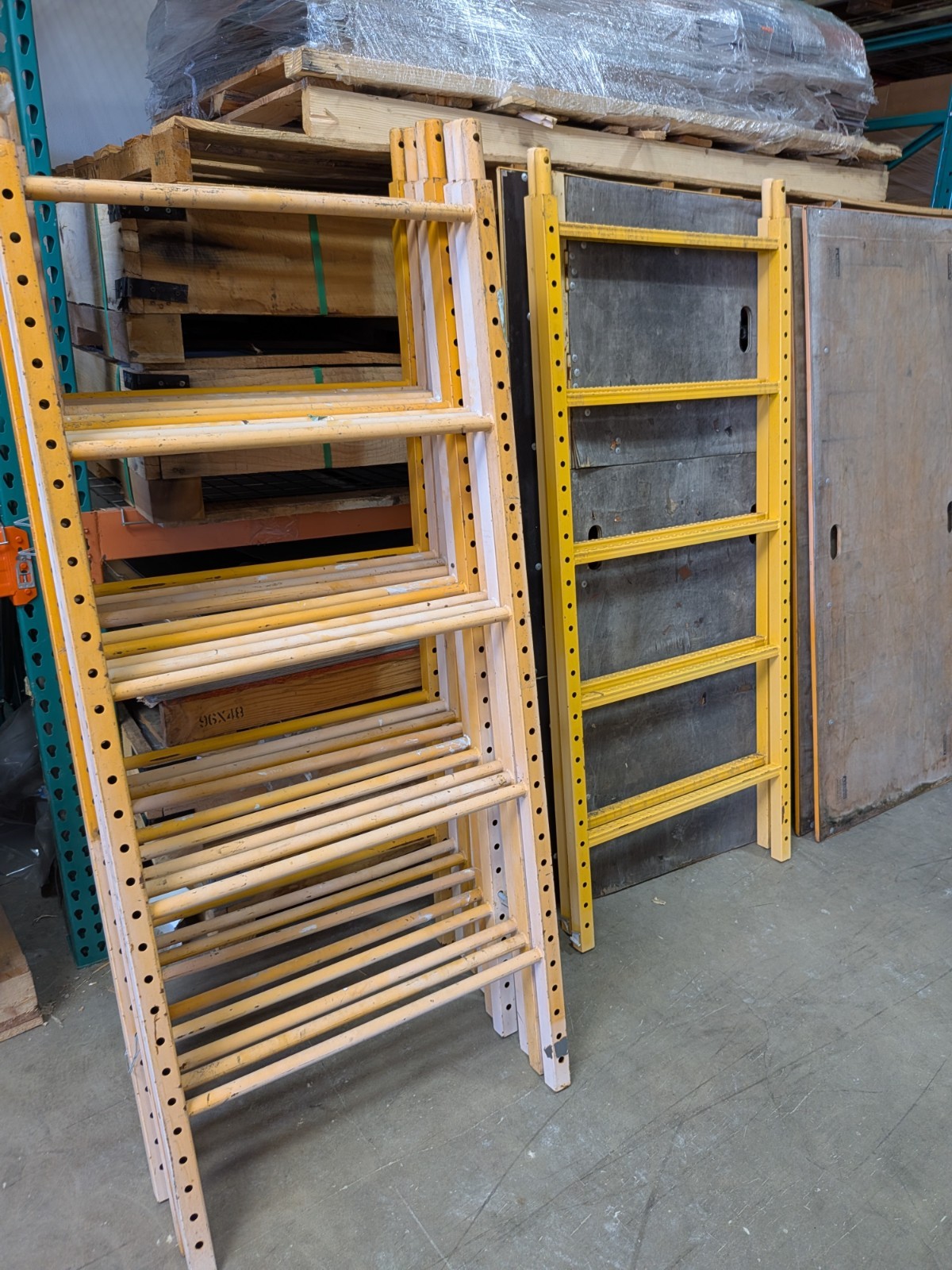 Bulk Metaltech 6ft Baker Scaffold Lot – 5+ Units, Guardrails, Outriggers, Wheels