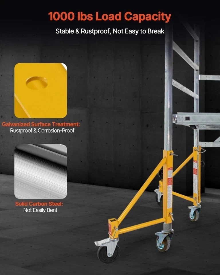 Set of Scaffolding Outriggers with Casters for Baker-Style Scaffolding