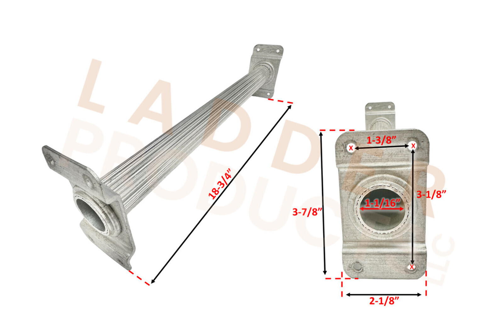 Werner Extension Ladder Base Round Rung 7500 Series 18-3/4″
