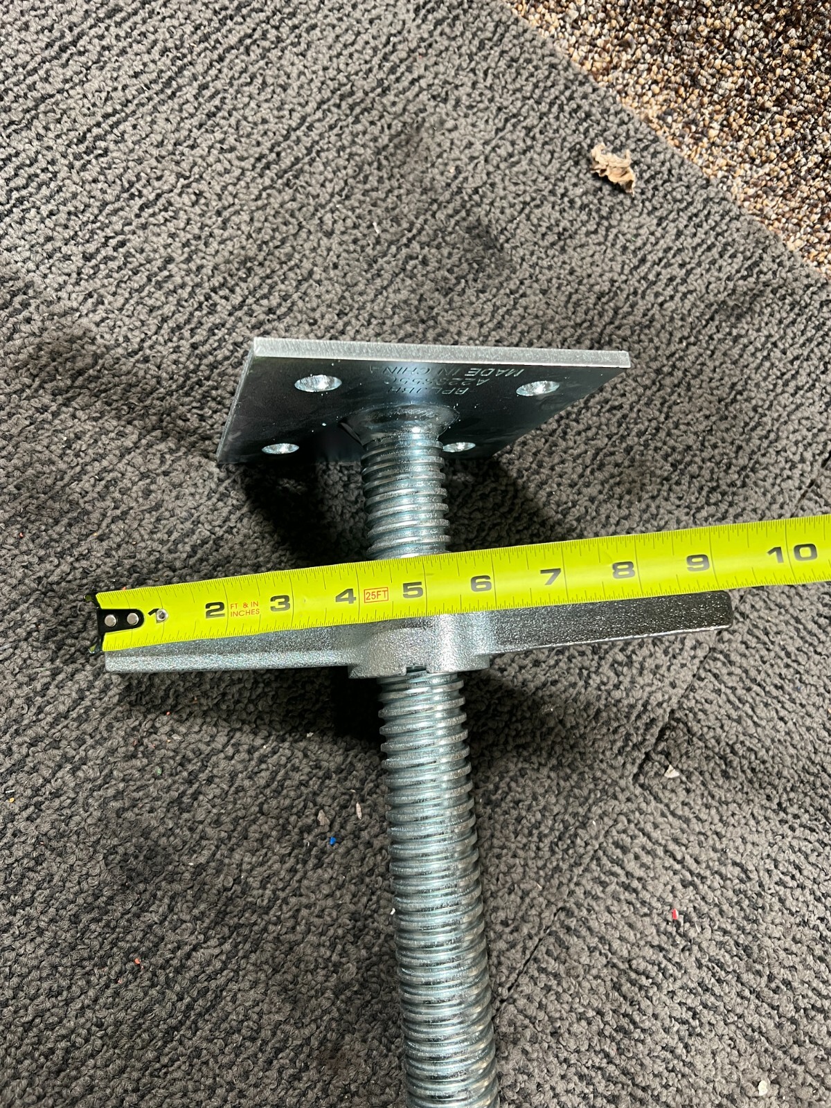 KM01 BPLJBH A22SS550 Scaffolding Screw Base Jack Silver 24 Inches High