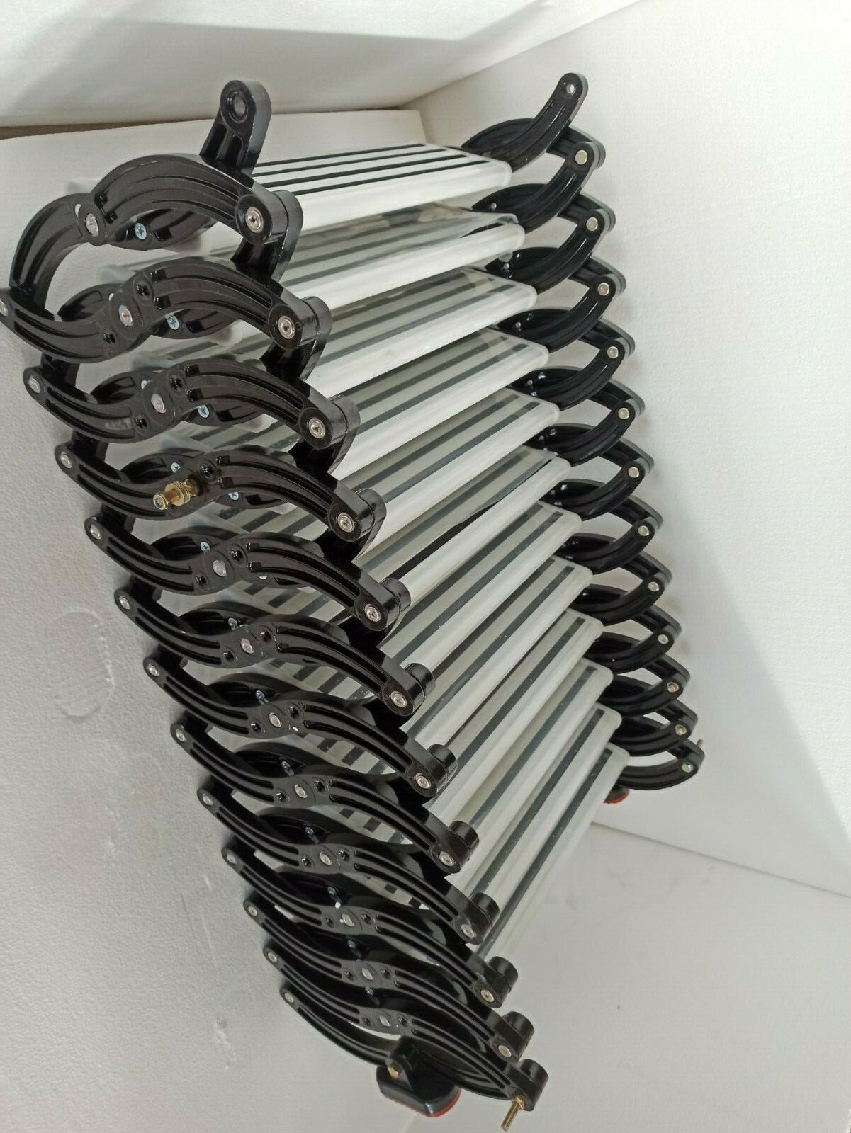 HeavyDuty Metal Loft Wall Ladder Stairs Attic PullDown Folding Ladder 10FT,Black
