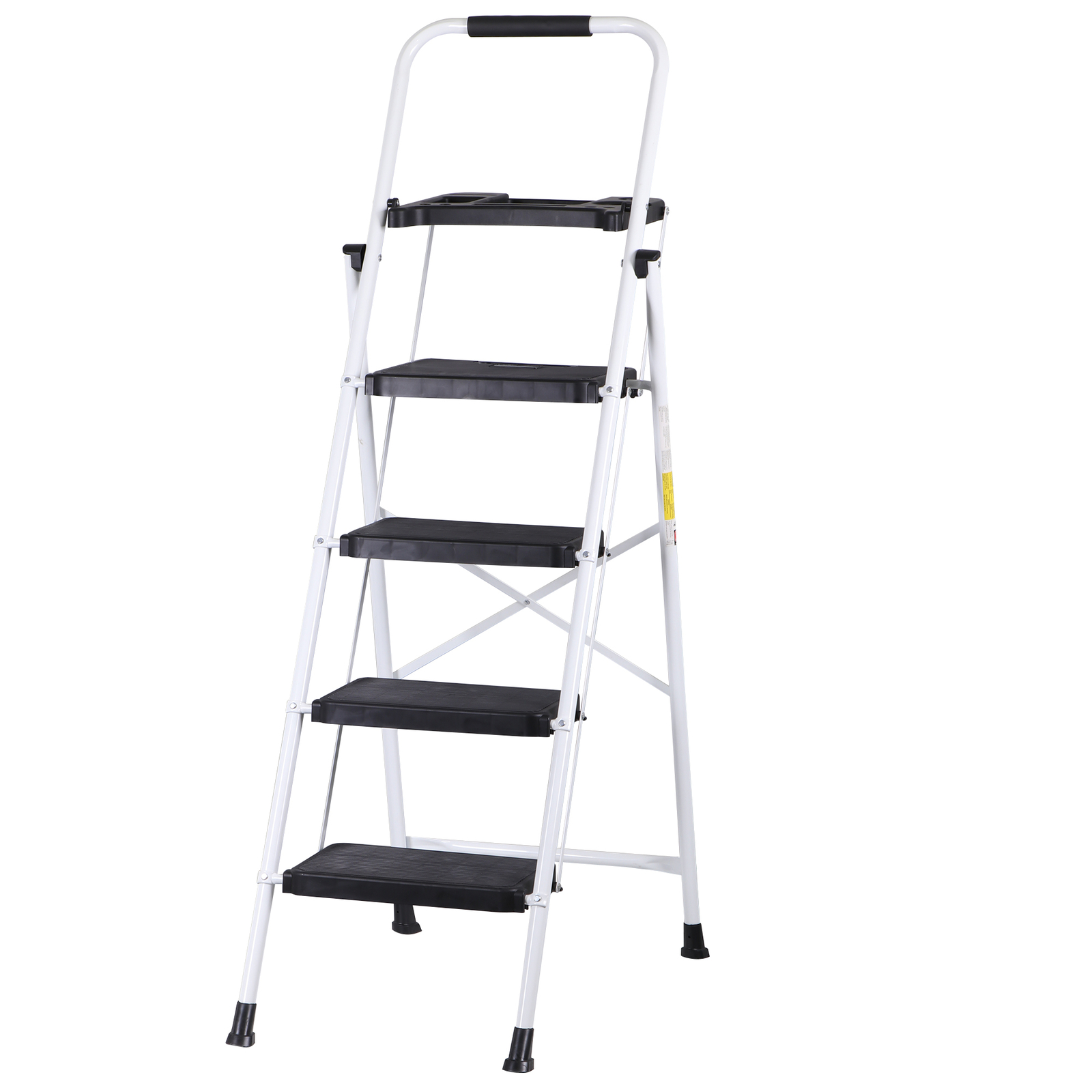 4-Step Ladder Folding Step Anti-Slip Wide Pedal Lightweight 330 lbs Multi-Use