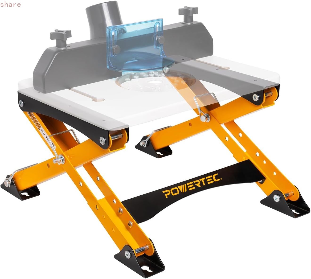POWERTEC Folding Router Table Stand – Adjustable Height Workstation Base(UT1013)