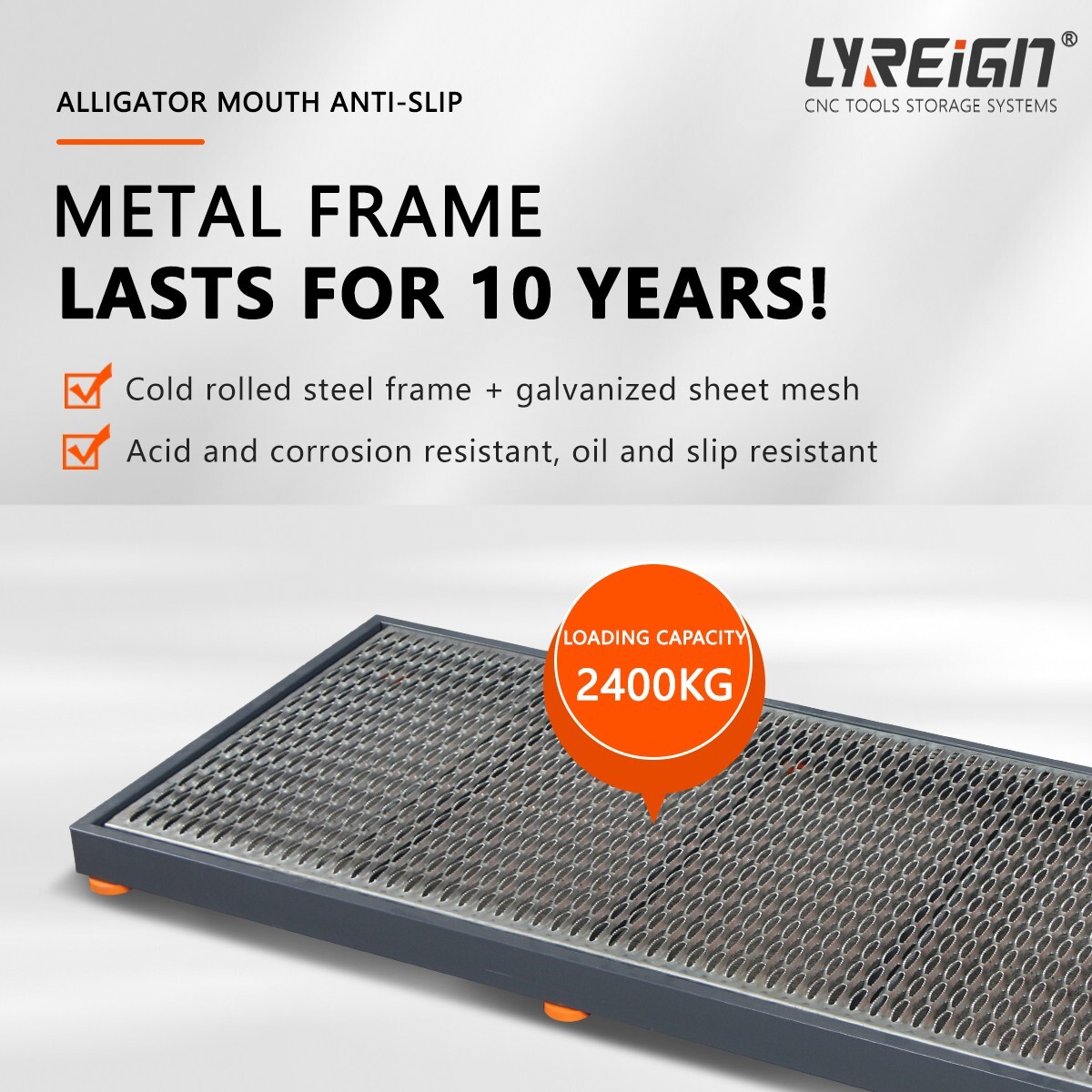 Stationary Work Platform – Steel,Use in warehouses （48.82”-25.59”- 3.94”）