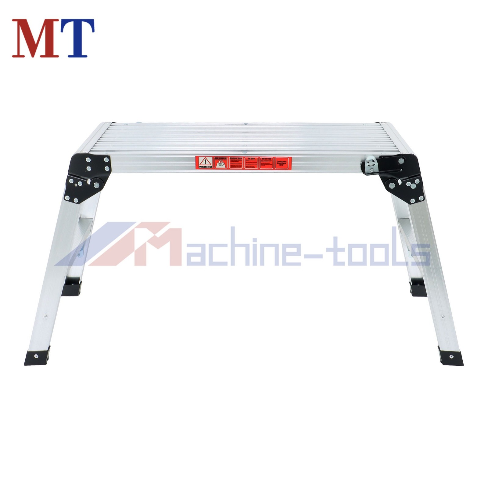 Aluminum Step Stool Non-slip Folding Work Platform 330lb Capacity Drywall Ladder